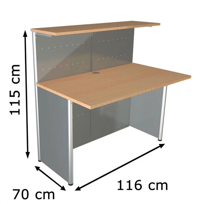 Kerkmann Empfangstheke Genua 3995, Silber / Buche, 116 X 115 X 70, Grundtheke Gerade 4 Kerkmann Empfangstheke Genua 3995, Silber / Buche, 116 X 115 X 70, Grundtheke Gerade – Bild 2