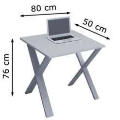 VCM Schreibtisch Lona, 914609, Grau, Maße: 80 X 50cm -Geschäft Für Bürobedarf d794669fe99453773dda15e62f18c608ce437e92 schreibtisch vcm lona 914609 grau