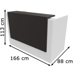 Quadrifoglio Empfangstheke Z2C73, Anthrazit / Weiß, 166 X 113 X 88cm, Rezeption, Lackierte Elemente -Geschäft Für Bürobedarf d86e8f96ae9ad5432e64c6dfe3e15fe377929d86 empfangstheke quadrifoglio z2c73 anthrazit weiss