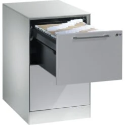 CP-Möbel Hängeregisterschrank Asisto C3000, Holz, 1-bahnig, 2 Schübe, Lichtgrau