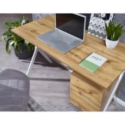 Wohnling Schreibtisch WL6.371, Eiche, Maße: 120 X 60cm -Geschäft Für Bürobedarf df4e743d385aa60c642c1f6394ebec9f9d91d67d schreibtisch wohnling wl6.371 eiche