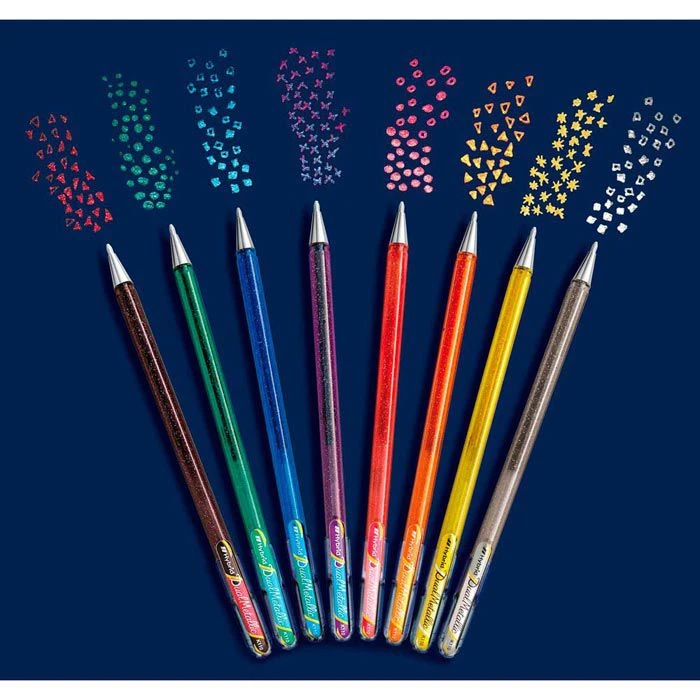 Pentel Gelschreiber Hybrid Dual Metallic K110-4COL, 0,5mm, Glitzer-Effekt-Gel Ergibt 8 Farben, 4 Stück 4 Pentel Gelschreiber Hybrid Dual Metallic K110-4COL, 0,5mm, Glitzer-Effekt-Gel Ergibt 8 Farben, 4 Stück – Bild 2
