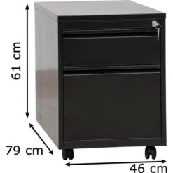 G-Office Rollcontainer MPG/M.2, Metall, Schwarz, Mit 1 Schub Und Hängeregistratur, Abschließbar -Geschäft Für Bürobedarf e2625f01fe1bbc9cedc0cf93c25367c0a68545d1 rollcontainer g office mpgm.2 metall schwarz