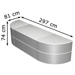 Kerkmann Empfangstheke Padua 1, 3538, Silber / Weiß, 297 X 74 X 81cm, Rezeption -Geschäft Für Bürobedarf e32de3996abc4efdacf305d6e3c793e719dcedee empfangstheke kerkmann padua 1 3538