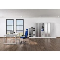 Hammerbacher Schreibtisch R-Serie, Weiß, Höhenverstellbar, 200 X 65-85 X 100cm -Geschäft Für Bürobedarf e46dfeda97cf6a69f4ea20f415e3e2b34aec158f schreibtisch hammerbacher r serie weiss