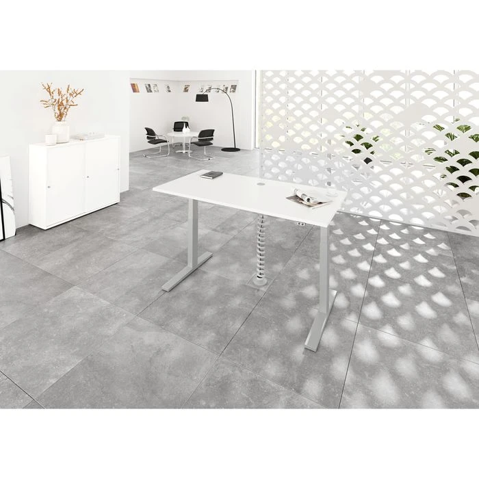 Hammerbacher Schreibtisch XMKA 19, Weiß, Elektrisch Höhenverstellbar, 180 X 70-120 X 80cm 7 Hammerbacher Schreibtisch XMKA 19, Weiß, Elektrisch Höhenverstellbar, 180 X 70-120 X 80cm – Bild 5