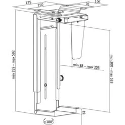 LogiLink PC-Halterung EO0005, Zum Unterbau Für Schreibtische, Schwarz -Geschäft Für Bürobedarf e58bcfb7e4bae78e17718c1815922a58e79eec7c pc halterung logilink eo0005