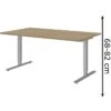 Röhr Schreibtisch Techno, Hickory, Höhenverstellbar, 160 X 68-82 X 80cm -Geschäft Für Bürobedarf ea7e61beecc7a0dd5b5ccd121fadac76328abc68 schreibtisch roehr techno hickory