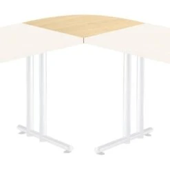 Hammerbacher Eckverbindung H-Serie, Ahorn, Maße: 80 X 80cm, Viertelkreis