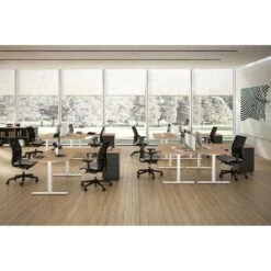 Quadrifoglio Schreibtisch Idea+ Tube, Eiche / Weiß, Maße: 180 X 80cm -Geschäft Für Bürobedarf eadd9fa491e0cf57311d97d2a670913b4b2d03ac schreibtisch quadrifoglio idea plus tube eiche weiss