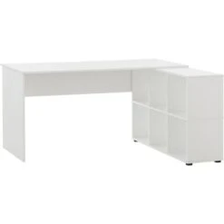 Möbelpartner Schreibtischkombination Serie 400, Mit Sideboard, Weiß