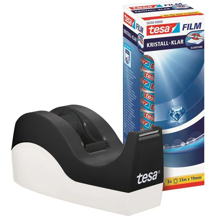 Tesa Klebefilmabroller 53915 Orca, Schwarz/weiß, Tischabroller Für Kleberollen 19mm X 33m 3 Tesa Klebefilmabroller 53915 Orca, Schwarz/weiß, Tischabroller Für Kleberollen 19mm X 33m