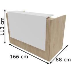 Quadrifoglio Empfangstheke Z2C73, Weiß / Ulme, 166 X 113 X 88cm, Rezeption -Geschäft Für Bürobedarf ec3d1a8a919e2953c9152b879d91a98a1627da2b empfangstheke quadrifoglio z2c73