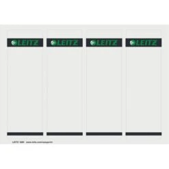 Leitz Rückenschilder 1685-20-85 Grau, 61 X 192mm PC-beschriftbar, Selbstklebend, 100 Stück
