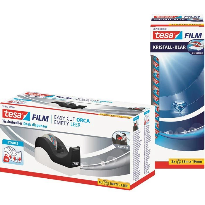 Tesa Klebefilmabroller 53915 Orca, Schwarz/weiß, Tischabroller Für Kleberollen 19mm X 33m 7 Tesa Klebefilmabroller 53915 Orca, Schwarz/weiß, Tischabroller Für Kleberollen 19mm X 33m – Bild 5