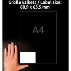 Zweckform Inkjet-Etiketten C6081-10, 88,9 X 63,5mm, Weiß Glänzend, 10 Blatt, 80 Stück -Geschäft Für Bürobedarf f34342f61c6aa3503643b695584375ddd6fb4b14 inkjet etiketten zweckform c6081 10