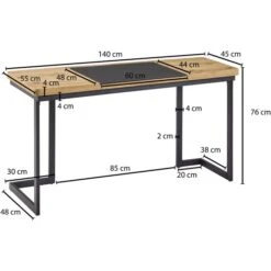 Wohnling Schreibtisch WL6.319, Braun, Maße: 140 X 76cm -Geschäft Für Bürobedarf f43d25526bc31586fa983c4953fead1233bbb26d schreibtisch wohnling wl6.319 braun