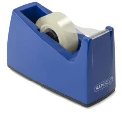 RAPESCO Klebefilmabroller 0774, 300, Blau, Tischabroller Für Kleberollen 25mm X 33m