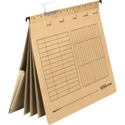 Herlitz Personalhefter 10843860, UniReg Easy Orga, 3 Fächer, Mit Tasche, Natronbraun, Karton, 5 Stück