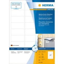 Herma Inkjet-Etiketten 4594, Special, Weiß, 63,5 X 29,6mm Matt Wetterfest 40 Blatt 1080 Stück -Geschäft Für Bürobedarf f8390af7d3509ec17edf2df161c30c97ffe7f23b inkjet etiketten herma 4594 special weiss