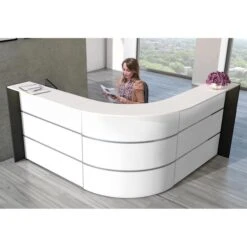 Kerkmann Empfangstheke Bari 3566, Weiß / Weiß, 235 X 112 X 235cm, Winkeltheke -Geschäft Für Bürobedarf f85312b61c17b1da715b1b5d381d2272c4ea4c15 empfangstheke kerkmann bari 3566