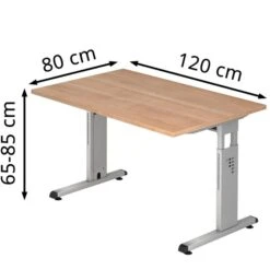 Hammerbacher Schreibtisch O-Serie, Nussbaum, Höhenverstellbar, 120 X 65-85 X 80cm 10 Hammerbacher Schreibtisch O-Serie, Nussbaum, Höhenverstellbar, 120 X 65-85 X 80cm -Geschäft Für Bürobedarf fb2d1a86344511f010d82339848f2432d44bca0e schreibtisch hammerbacher o serie nussbaum