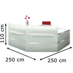 Kerkmann Empfangstheke Atlantis, Weiß, 250 X 110 X 250cm, Winkeltheke Mit Anbautisch -Geschäft Für Bürobedarf fc8fd1d54c439396618d2e370dd761fe532c4c5e empfangstheke kerkmann atlantis weiss